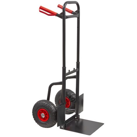 Carrello Porta Pacchi ruote pneumatiche porta casse Richiudibile Acciaio portata 200kg STI