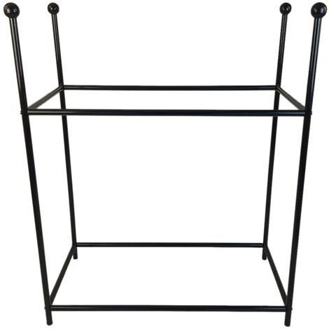 Portalegna in ferro rinforzato scaffale 2 ripiani legna Camino 80x40x100 Elegant  STI