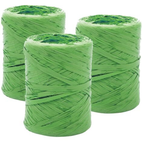 STI Rafia Raphia Sintetica Verde pomodori legatura piante matassa 100 gr orto giardino STI (3pz)