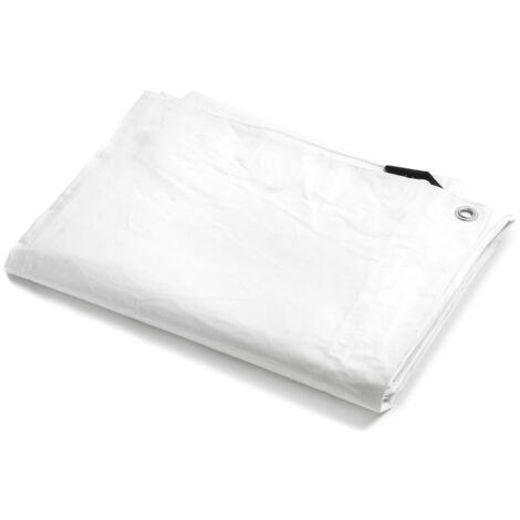 Telo PVC ULTRA 260gr occhiellato copertura impermeabile esterni Bianco 3X4mt STI