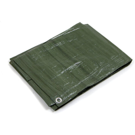 TELO OCCHIELLATO 85 gr VERDE BLU IMPERMEABILE COPRITUTTO MULTIUSO MISURA 3x4mt STI