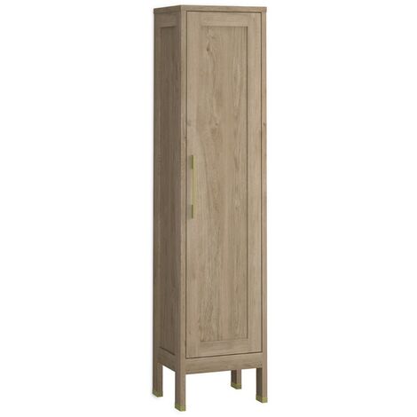 Columna Baño a Suelo 1 Puerta 160 x 35,7 x 32,5cm Roble natural Tirador Oro (1/3)