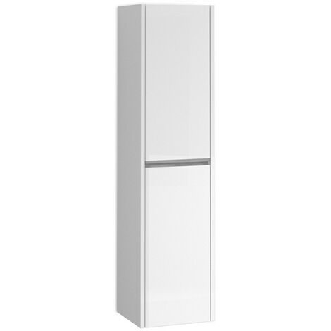 Columna Baño Suspendida 1 Puerta  140 x 34,9 x 32,2cm Blanco Brillo Tirador Cromo (1/5)