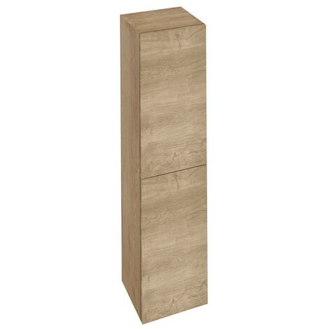Columna de Baño Suspendida 2 Puertas con Apertura Push y Cierre Amortiguado 140 x 34,9 x 31,9cm Roble natural (1/5)