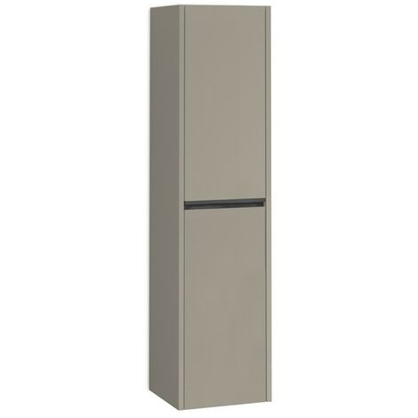 Columna Baño Suspendida 1 Puerta 140 x 34,9 x 32,2cm Moka Tirador Negro