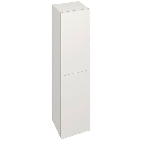 Columna de Baño Suspendida 2 Puertas con Apertura Push y Cierre Amortiguado 140 x 34,9 x 31,9cm Blanco Mate