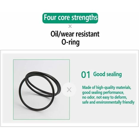 225 Stück Gummi-O-Ring, 18 Größen Kit O-Ring-Sortiment, Dichtung, Universal- O-Ring-Sortiment