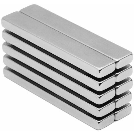 Seltenerd-Neodym-N48-Blockstabmagnet 60 x 10 x 4 mm, (10 Stück)