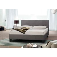 Modern Economy Fabric Bed Minimal Designer Frame - Grey - No Mattress 4ft