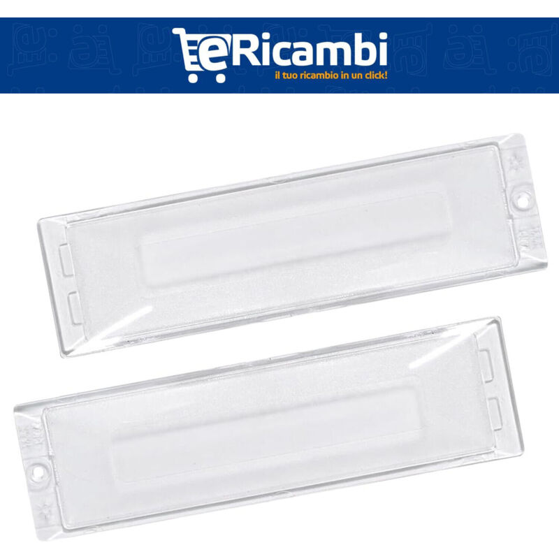 Kit 2 Plafoniere Per Cappa Rex Franke - Diffusori Luce 100x55 Mm - Sostitutivo Per Faber, Ariston, Smeg - Non Originali Ma Compatibili