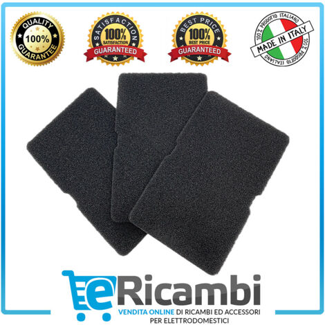 Kit 3 Pezzi Filtro Spugna Evaporatore a Magliatura Larga, Compatibile con Asciugatrice Beko, Dimensioni: 150x240 (mm) Per Modelli: UDH TKF GTN DPY DPU (1/5)