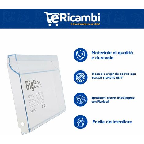 Frontale Sportello Congelatore Per Frigorifero - Ricambio Trasparente Compatibile Con Bosch, Siemens, Neff - Foto 11