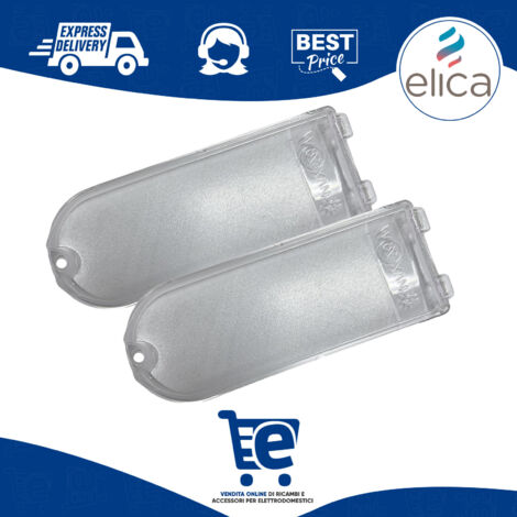JCSPARES® - Kit 2 Pezzi Plafoniera Diffusore Luce Coprilampada 178x50mm Per Cappa Aspirante Cucina Compatibile Con Hotpoint Ariston - Faber - Franke - 2
