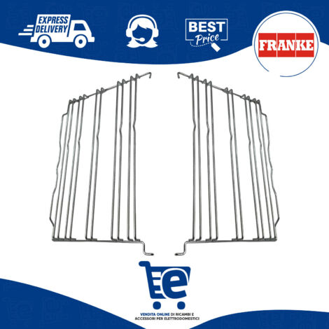 Kit Telaio in Filo Destro e Sinistro per Forno Cucina, Compatibile con Franke, Dimensioni: 368x231x30 (mm) Cromato, per Modelli AD72 AX97 CM74 DM DG SM