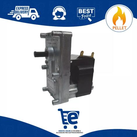 Motoriduttore Stufa a Pellet Mellor 3rpm T3 FB1218  Albero 9,5mm Pacco 32mm