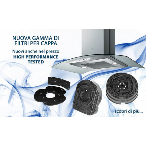 Filtro Per Cappa Cucina Filtri Carbone Attivo Cappa Elica F00478 Turboair Mod.47 Compatibile KIT0161384 Adatto A Missy E Box In Standard 2 Pezzi In Confezione 155 Mm H50 Mm 66426844 Filtro Cappa Faber
