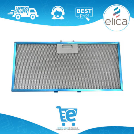 Filtro Grassi in Alluminio High Performance, Compatibile con Cappe Elica, Dimensioni: 429x200x9 (mm), Colore Alluminio, Per Modelli: BOX IN GRI0088006A, Filtraggio a Lunga Durata