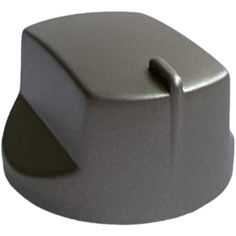 Manopola Fuochi Gas Silver per Piani Cottura Adatto per Ariston Hotpoint Indesit C00287314, Innesto 8 (mm) per Modelli 7HTD640ICEIXHA TD640SICEIXHA TD751SICEIXHA