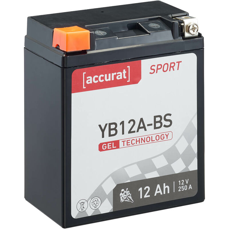 Motorradbatterie Roller Batterie 12V 12Ah GEL YB12A-BS YTZ12A-4