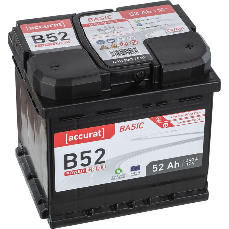 Autobatterie 80Ah 12V +50% Power 750A ersetzt 70Ah 72Ah 74Ah 75Ah