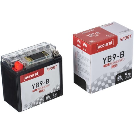12V 9Ah YB9-B Gel LCD Motorradbatterie Motorrad Roller Batterie Akku  12N9-4B1