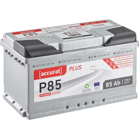 Accurat Plus Autobatterie 85Ah 12V Starterbatterie statt 80Ah 84Ah