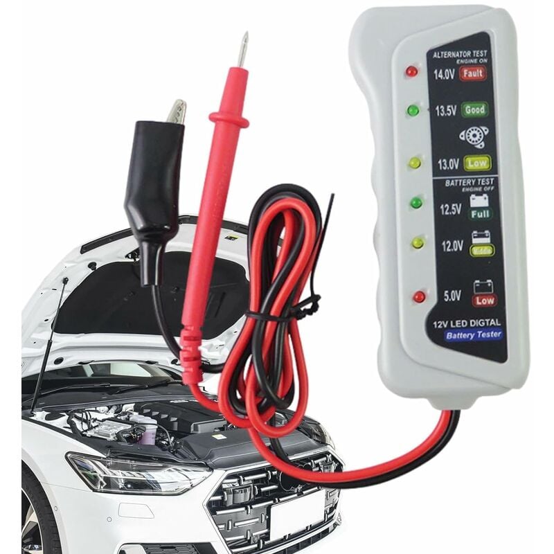 Testeur de relais automobile, outil de test de relais de batterie  multifonction 12 volts pour batterie de voiture le noir