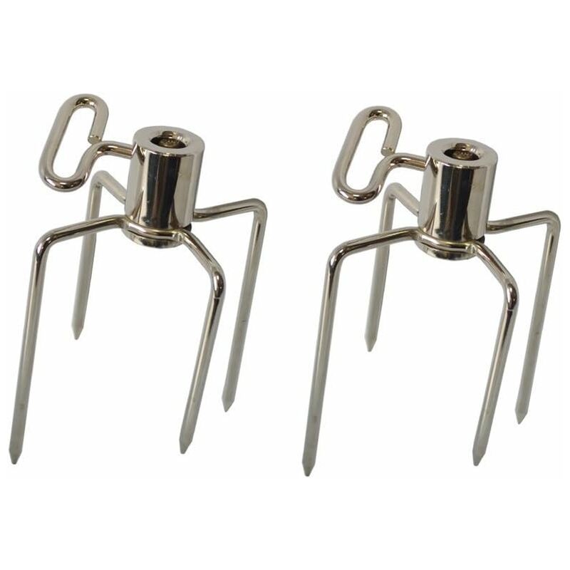 15 Clips De Fixation Pour Brochettes BBQ - Antidérapants, Universels Pour Brochettes Bois Ou Acier - Argenté