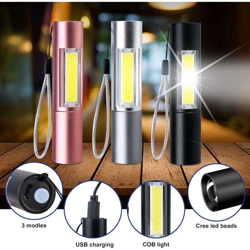 Milwaukee Kit lampe torche pivotante rechargeable par USB : :  Outils et Bricolage