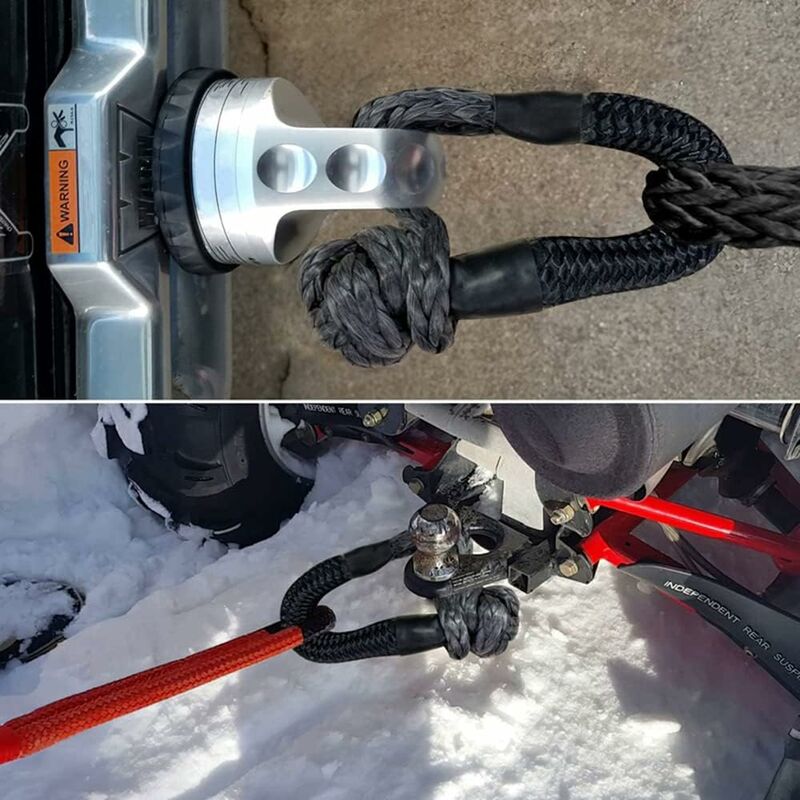 2 pièces cordes de remorquage à manille souple pour camion ATV Marine,  sangles de récupération extérieures