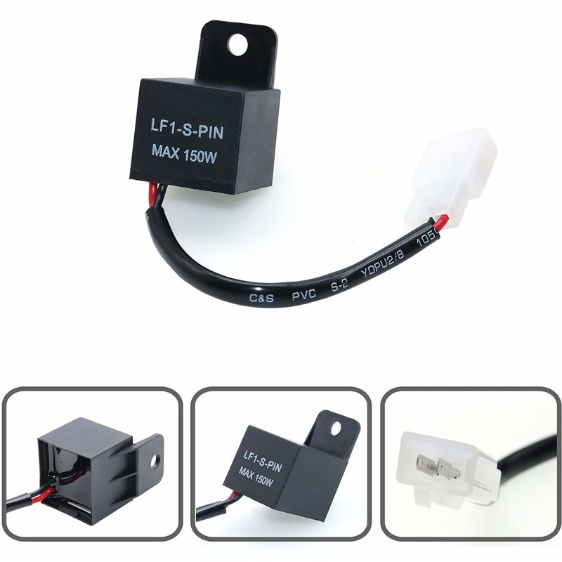 Relais de clignotant à LED, décodeur de relais de clignotant de voiture  EP27 FL27 à 5 broches pour clignotant à LED 12V : : Auto et Moto