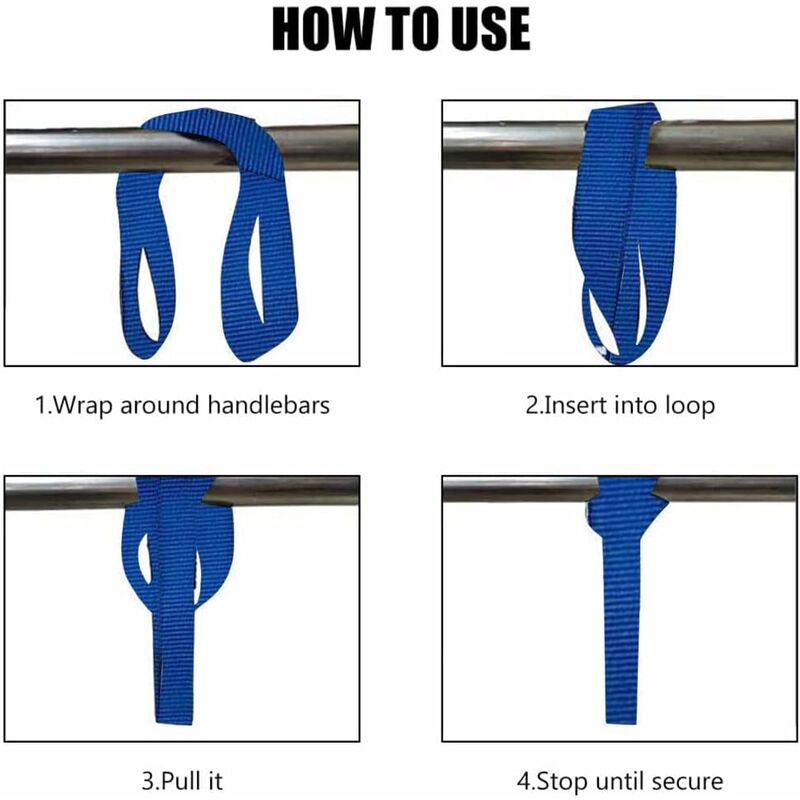 Sangles De Bagage élastiques Lapinchen - Lot De 2 - Réglables, Portable - Bleu