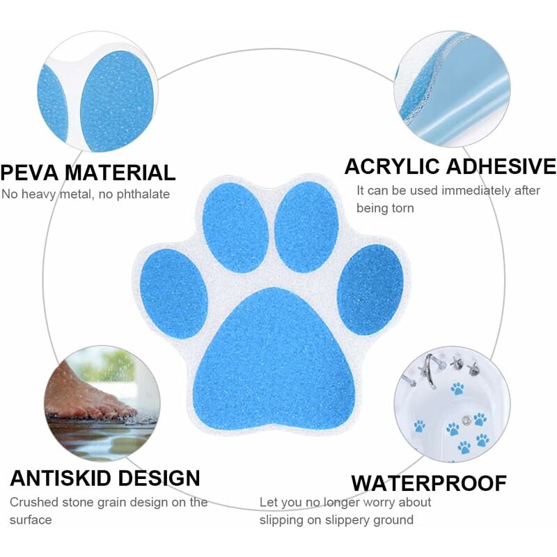 30 Autocollants Antidérapants Pour Baignoire Et Douche - Transparents, Imperméables, Adhésif écologique - Pour Sécurité Salle De Bain