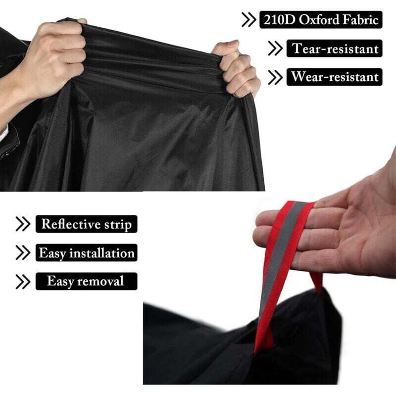 Housse Vélo Extérieur Oxford 210D - Protection Pluie UV 200x110x70cm - Trou Verrouillage Inclus
