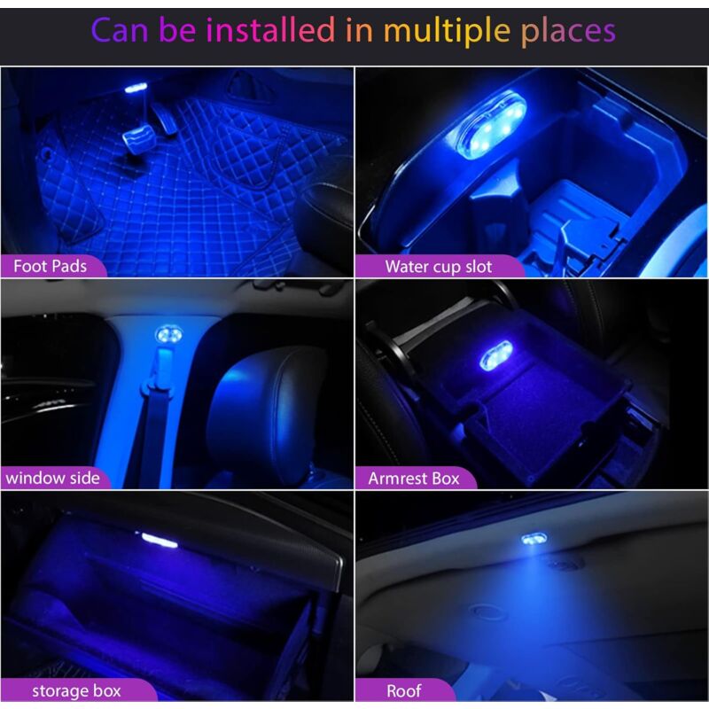 INTÉRIEUR DE VOITURE ÉCLAIRAGE DE COURTOISIE COB PUCE PANNEAU LED  ADAPTATEUR T10 24 LEDS