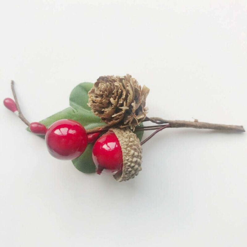 Lot De 10 Pics Artificiels Branches Baies Rouges Pour Sapin Noël - PVC, 8.9-10 Cm, Décoration Mariage, Couronne