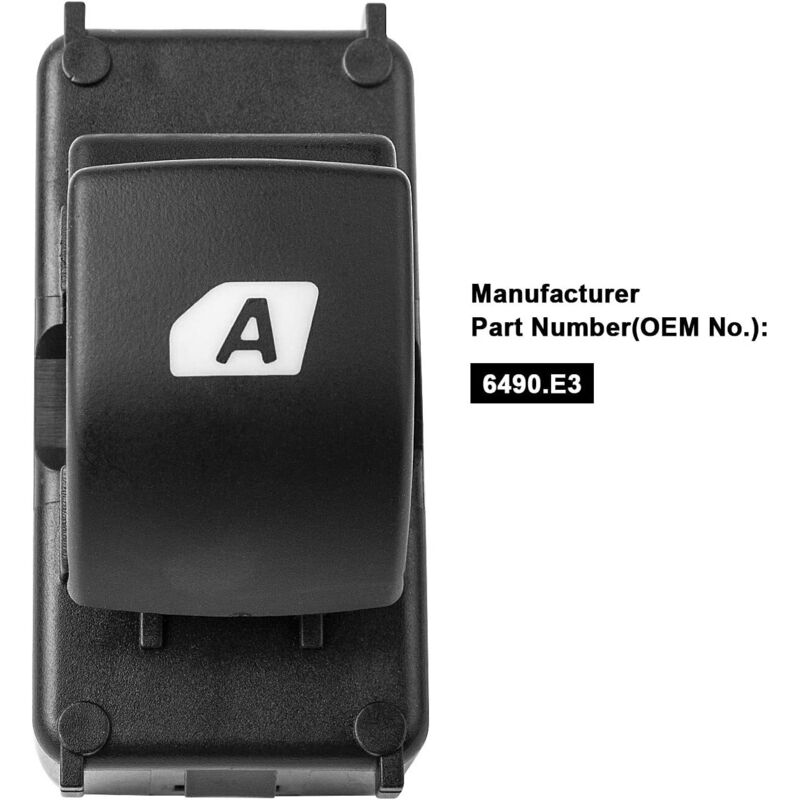 Interrupteur Lève-vitre électrique Pour Berlingo, C4, Partner - Compatible 6490.E3 - Remplacement Facile