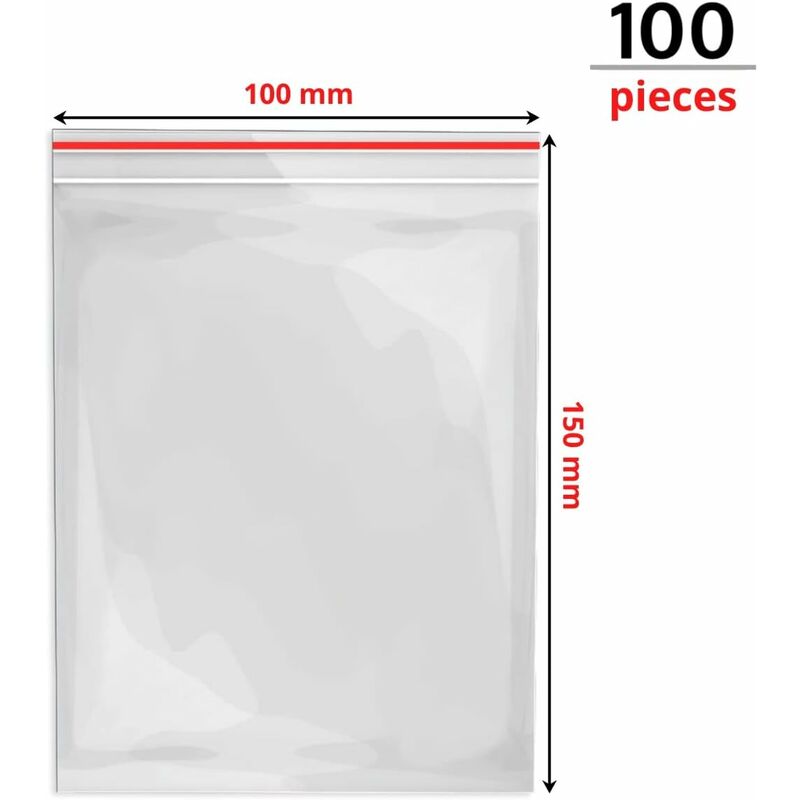 LOT 100 sachet zip pochette pochon plastique 120x180 12x18 qualite