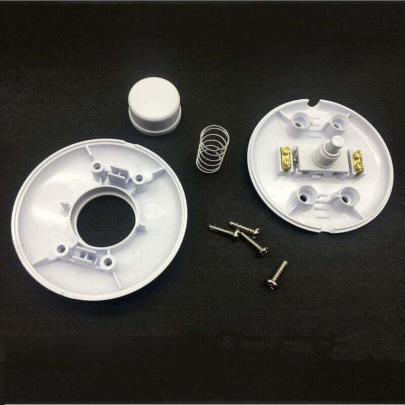 Interrupteur à Pied OMIGA Rond - 250V/5A - Pour Lampes De Sol Et Table - Noir