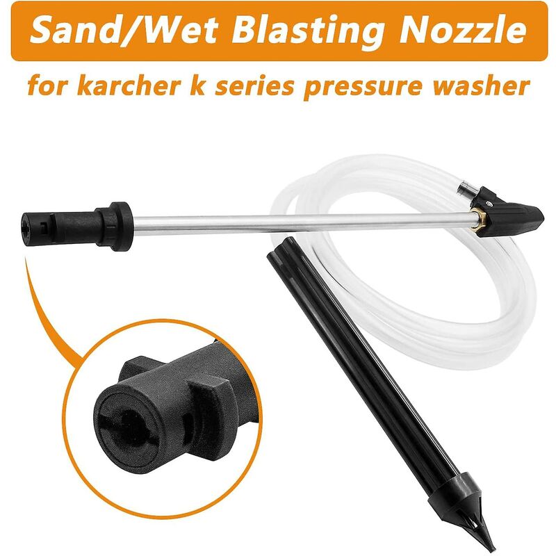 Kit De Sablage Pour Nettoyeur Haute Pression Karcher - Buse Abrasive Humide Pour Nettoyage Intensif (Lot 8 Buses) - 12