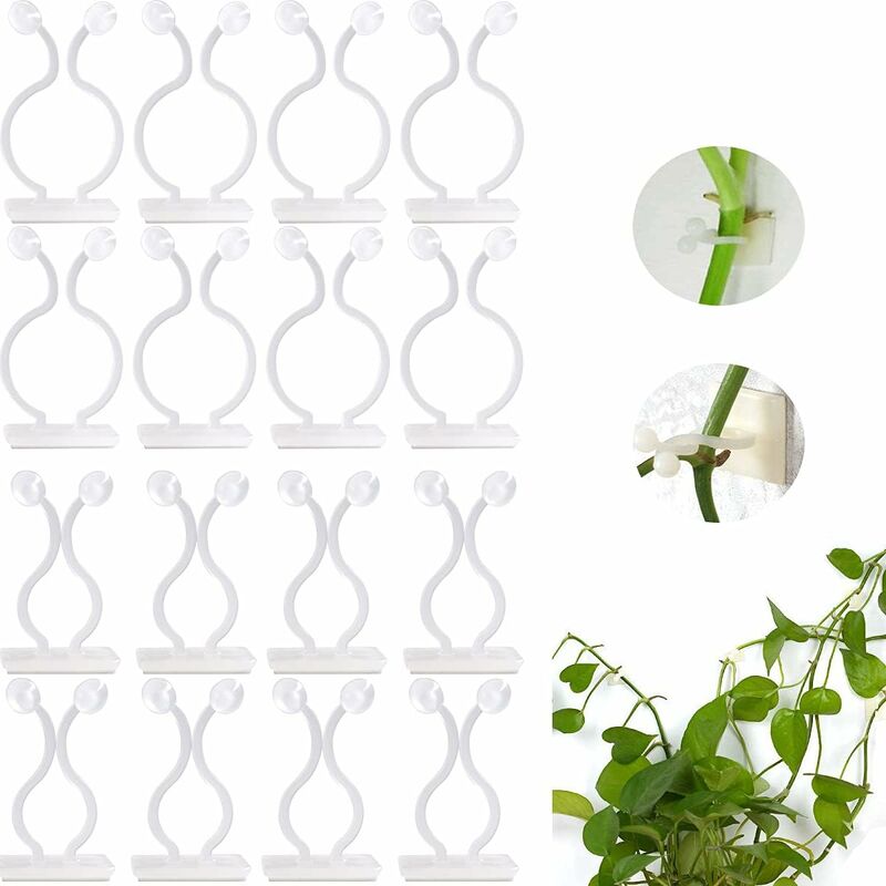 Ulisem 60 Pièces Clips De Support De Jardin, Clips De Plantes, Clip De  Support De Plante Avec 30 Pièces Attaches Plantes Réglables, Pinces Stables  Pour Fixer Les Plantes Grimpantes(30 Grands + 30 Peti