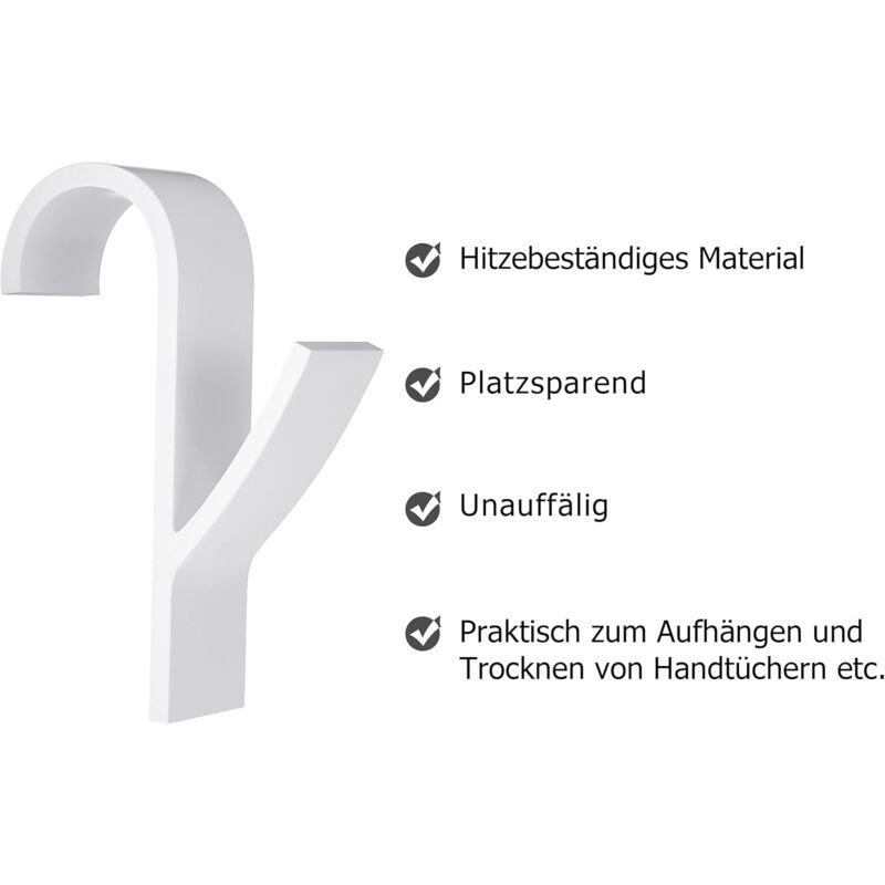 8 Pcs Crochet Radiateur, Crochet à Serviettes Blanc, Crochet Serviette Salle De Bain, Crochet