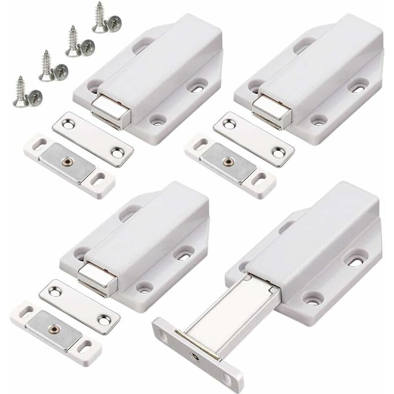 6 Pièces Push To Open Aimant Porte Placard Push Open Poussoir Placard Fermeture Magnetiques Pour Armoire Systeme Tampon Charniere Loquet Fermetures Metal Loquet Magnetique 78918814
