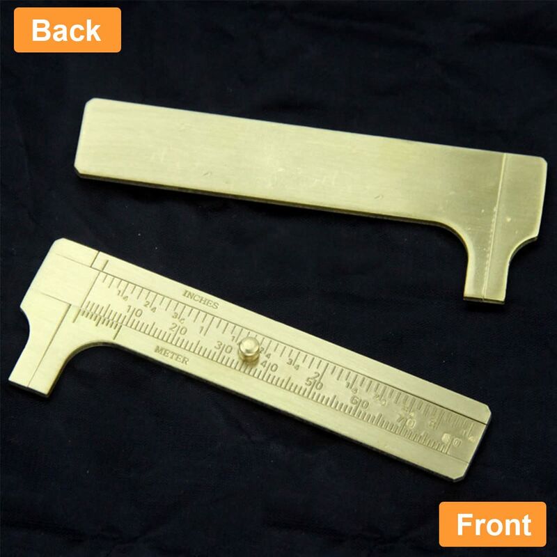 Règle D'Étrier,Étrier En Laiton,Mini Pied À Coulisse À Double Échelle Outil De Mesure De Règle