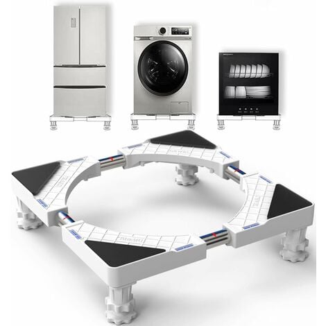 Machine à laver Base Support Trolley Pieds Portable Réglable Télescopique  Frigo Stand Roue pour Séchoir