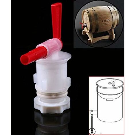 Lot De 5 Robinets En Plastique Pour Fermentation Bière - Remplacement Facile, Compatible Trou 2,5 Cm, Avec écrou Et Rondelles - 10
