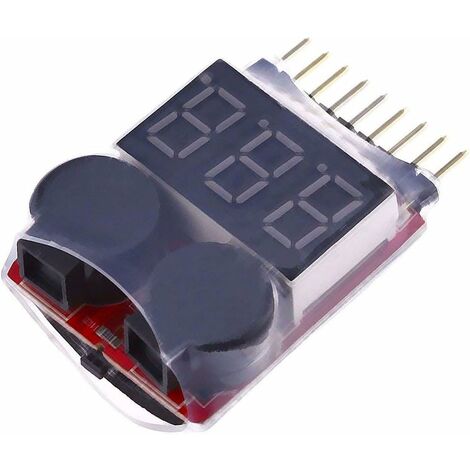 Lot 4 Testeurs Batterie LiPo 1-8S Avec Alarme Buzzer & LED - Tension Précise RC Modélisme