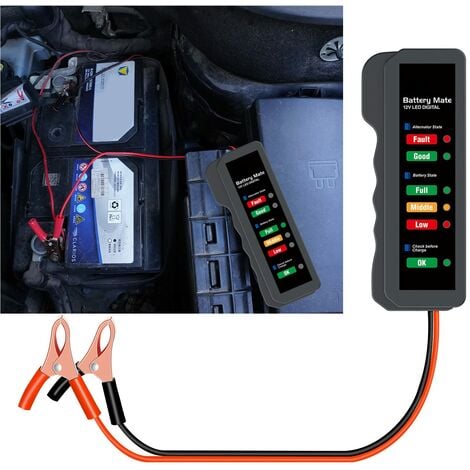 Testeur de batterie de voiture 6/12/24 V SOH, SOC, CCA analyseur de tension  alternateur automobile