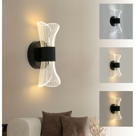 Applique Murale Intérieur LED, 22W Moderne Lampe Murale, Éclairage