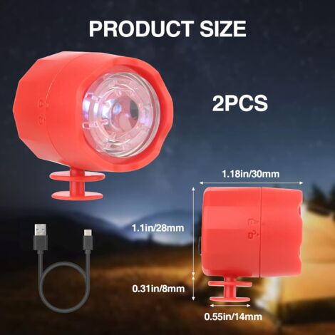 Phares LED Pour Crocs – Clips Lumineux, Imperméables, 3 Modes, Visibilité Nocturne Pour Running, Camping, Fêtes - 4